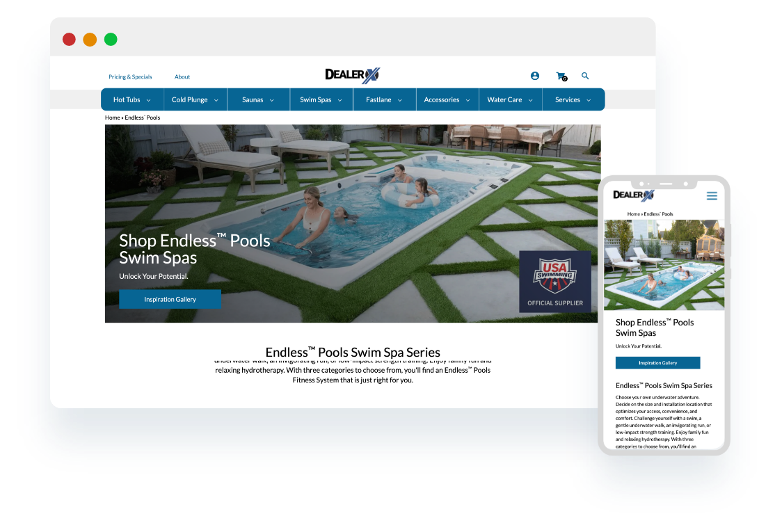 Endless Pools Website Preview